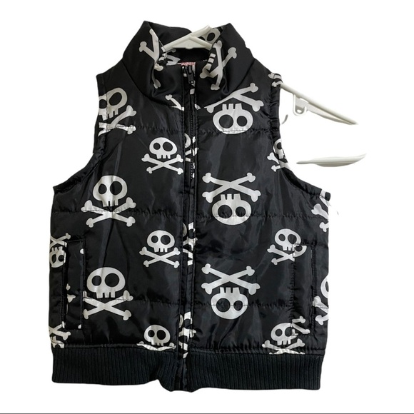 Super cute pirate skull and crossbones puffer vest from Disney. L 2T-3T - Picture 4 of 4